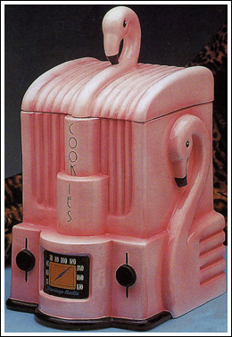 Flamingo Cookie Jar and Salt & Pepper Shakers 
