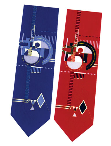Frank Lloyd Wright Geometric & Sumac Ties 