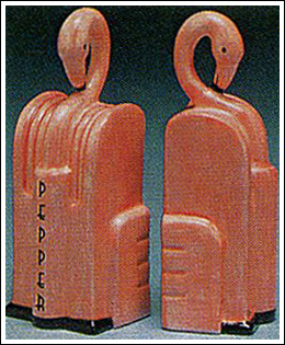 Flamingo Cookie Jar and Salt & Pepper Shakers 