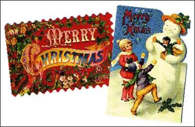 Victorian Christmas & Snowman Cards 