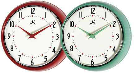 Retro Green Wall Clock 