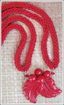 Red Leaf Necklace