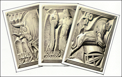 Art Deco Zodiac Notecards 