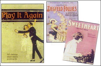 Play it Again Sheet Music Post Cards